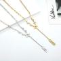 Ubrand Stainless Steel 12 Constellation Constellation Necklace, Gold-Plated and Silver-Plated Zodiac Creative Pendant, 18.5 + 2'' Extension Cord