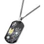 Marvel Comics Mens Stainless Steel Ironman Dog Tag Chain Pendant Necklace, 24''