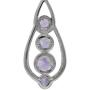 Silvershake Gemstone 925 Sterling Silver White Gold Plated Journey Leverback Dangle Earrings