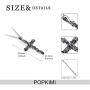 POPKIMI S925 Sterling Silver Faith Necklace Pendant Jewelry for Women Gifts,18+2inch