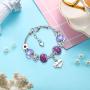 Big Sis Shiny Crystal Charm Bracelet Bangle Jewelry Wristband with Gift Box Set for Lady