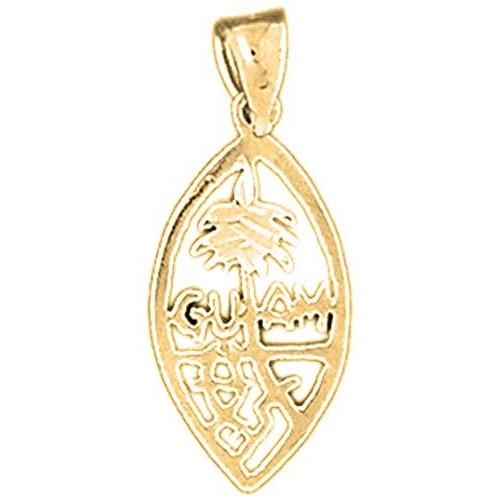 Jewels Obsession Silver Guam Pendant | 14K Yellow Gold-plated 925 Silver Guam Pendant