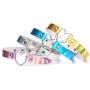 Tvoip 4Pcs PU Leather Choker Necklace Gift for Women Holographic Choker Heart Metal Laser Collar Chocker Fashion Jewelry Colorful Leather