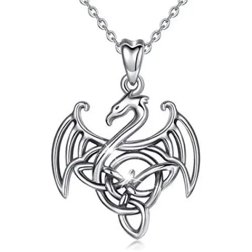 Dragon Necklace for Women CELESTIA 925 Sterling Silver Necklace Animal Jewelry Gifts for Women - 18 Inch Chain