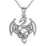 Dragon Necklace for Women CELESTIA 925 Sterling Silver Necklace Animal Jewelry Gifts for Women - 18 Inch Chain