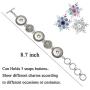 LEGENSTAR Vintage Adjustable Bangles Interchangeable 3 Holes Fit 18-20 mm Snap Button Bracelets for Women DIY Jewelry