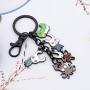 UJIMS Game Characters Fans Keychain for Him Funny Gaming Souvenir Collection Gift Birthdays Party Jewelry
