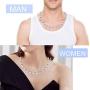 N+NITROLUBE Silver Magnetic Necklace for Women Men Healing Therapy Shoulder Titanium Necklaces Fashion Magnetic Jewelry Gift (Silver, 20 inches)