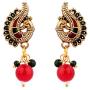 Efulgenz Indian Bollywood Antique Vintage Gold Plated Wedding Faux Pearl Strand Pendant Choker Collar Necklace Earring Jewelry Set