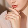 YeGieonr Personalized Fingerprint Ring for Valentinesday,Memorial Cubic Zirconia Stacking Ring with Dainty Butterfly/Cute Heart/Geometric Rectangle
