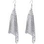 Suyi Trendy Women Earrings Metal Mesh Grid Sequins Tassel Long Drop Dangle Earrings