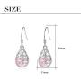 Dangle s925 Silver Teardrop Earrings for Women Girls Teens Vintage Filigree Fashion Women Drop Earrings Charm Gifts