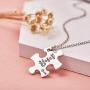 Melix Home Friendship Necklace for 2 Side by Side Best Friends Close in Heart Necklace Keyring Set