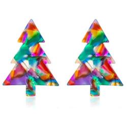 2020 New Rainbow Christmas Earrings for Women, Shiny Christmas Tree, Thanksgiving Themed Earrings, Cute Christmas Jewelry