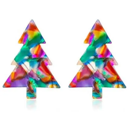 2020 New Rainbow Christmas Earrings for Women, Shiny Christmas Tree, Thanksgiving Themed Earrings, Cute Christmas Jewelry
