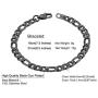 ChainsHouse Figaro Link Chain Bracelet Stainless Steel/Black/18K Gold Plated Wrist Bracelets for Men Women, 6MM-13MM, 7.5''/8.3'', Send Gift Box