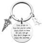 FUSTMW Pharmacist Keychain Rx Pharmacist Graduation Gifts RX Pharmacy Symbol Keychain Inspiration Gift for Pharmacist Jewelry Take Pride in How Far You Have Come