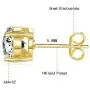 14k Gold Plated CZ Stud Earrings Round Cubic Zirconia Jewelry set for women 6 Pairs