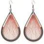 4 Pairs Trendy Metal Hollow Leaf Earring Set Bohemian Teardrop Dainty Earring Colorful Handmade Braid Earring Set for Women Girls Jewelry
