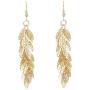 Bohemian Multi Layered Filigree Leaves Dangle Drop Long Statement Earrings