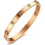 YCSLYW Love Friendship Stainless Steel Bracelet Bracelet Hinge Love Jewelry with Crystal Bracelet Gift Gift for Female Teen Girl