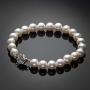 Pearl Bracelets Genuine Freshwater Cultured 7-8mm/8-9mm Pearl Bracelet with Flower Clasp Jewelry Gift for Women Wife Girls Mother
