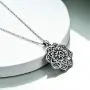 MONGAS Yoga Lotus Flower Necklace 925 Sterling Silver Yoga Lotus with Om Symbol Jewelry for Women MONGAS Yoga Lotus Flower Necklace 925 Sterling Silver Yoga Lotus with Om Symbol Jewelry for Women