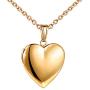 MicLee Heart Shape Photo Locket Pendant Necklace Stainless Steel Chain 19.7 Inch for Women