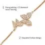 WeimanJewelry Love Gift Cubic Zirconia CZ Bridal Butterfly Adjustable Bracelet for Women WeimanJewelry Love Gift Cubic Zirconia CZ Bridal Butterfly Adjustable Bracelet for Women