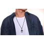 XUANPAI Stainless Steel Mens Punk Trident Neptune Pendant Necklace Statement Ring Gifts for Him Hip Hop Jewelry Set