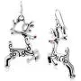 Christmas Vintage Reindeer CZ Piercing Dangle Earrings Plated Women Girls Holiday Jewelry Gift Christmas Vintage Reindeer CZ Piercing Dangle Earrings Plated Women Girls Holiday Jewelry Gift