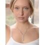 Mariell Silver Platinum Plated Cubic Zirconia Wedding Necklace & Earrings Bridal Jewelry Set for Brides