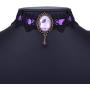 QEPOL Retro Handmade Choker Necklace for Women Gothic Black Lace Royal Court Vampire Style Wedding Beads Tassels Chain Pendant Earring Halloween Punk Costume Party Set Rock Craft Bracelet