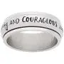 Beads & Pearls Jewelry 8mm High Polished Stainless Steel Womens Mens Be Strong and Courageous Joshua 1:9'' Bible Verse Christian & Inspirational Rings