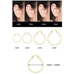 TIFMOCO Earrings Hoop,Small Hoop Earrings 4 Pairs Cartilage Cooper Hoop Earrings Set for Women Men Girls