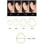 TIFMOCO Earrings Hoop,Small Hoop Earrings 4 Pairs Cartilage Cooper Hoop Earrings Set for Women Men Girls
