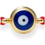 Evil Eye Blue Red String Kabbalah Bracelet Adjustable Gold Plated Good Luck Bracelets for Women Girls Boys Friendship Bracelets Evil Eye Jewelry Negative Energy (Blue red, argentium-Plated-Brass)