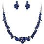 EVER FAITH Womens Oval Austrian Crystal Prom Jewelry Gorgeous Bridal Necklace Earrings Set
