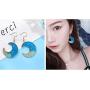 TIANHONGYAN-4 Pairs Enamel Moon Star Earth Planet Dangle Earrings for Women Asymmetrical Drop Long Pendant Hook Stud Earrings Set Fashion Jewelry for Women Girls