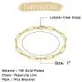 Turandoss Gold Paperclip Link Chain Necklace Bracelet Set, 14K Gold Plated Dainty Oval Link Chain Necklace Bracelet Anklet Paperclip Chain Gold Jewelry Set for Women Girls Turandoss Gold Paperclip Link Chain Necklace Bracelet Set, 14K Gold Plated Dainty Oval Link Chain Necklace Bracelet Anklet Paperclip Chain Gold Jewelry Set for Women Girls