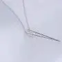 Rhodium Plated Sterling Silver Pave Vertical Bar Pendant Necklace 18 Inch Rhodium Plated Sterling Silver Pave Vertical Bar Pendant Necklace 18 Inch