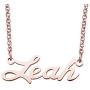LoEnMe Jewelry Leah Name Necklace Rose Gold Personalized Custom Made Gift for Women Girls Couple
