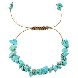 Turquoise Network Gemstone Bracelet Adjustable Size Bolo Clasp (Choose Color)