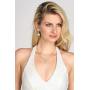 Mariell 14K Gold Plated Vintage Crystal Necklace & Earrings Jewelry Set for Prom, Bridal and Bridesmaids