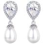 SELOVO Dangle Earrings Bride Cubic Zirconia Simulated Pearl Drop Chandeliar Earrings