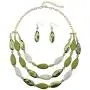 Bocar 3 Layer Beads Statement Necklace Earring for Women Jewelry Set Bocar 3 Layer Beads Statement Necklace Earring for Women Jewelry Set