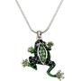 DianaL Boutique Adorable Green Frog Charm Pendant Necklace with 18 inch Chain Gift Boxed Fashion Jewelry