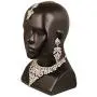 Touchstone Indian Bollywood Intricately Crafted Diamond Look Rhinestone Crystal Colorful Wedding Designer Jewelry Necklace Set in Gold and Silver Tone for Women.