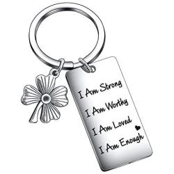 I Am Strong I Am Worthy I Am Enough Motivational Inspirational Gift for Friend Son