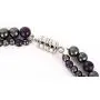 Elegant Womens Hematite Magnetic Therapy Necklace with Healing Stones Pain Relief for Neck Arthritis Migraine Headaches Shoulders and Back (Regular, Amethyst)